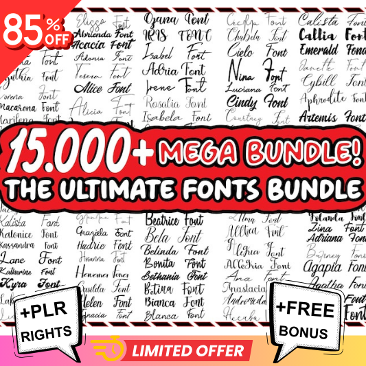 1000+ Premium Font Bundle