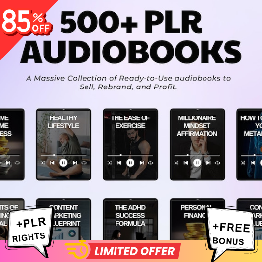 500+ PLR AudioBooks